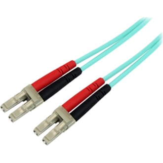 StarTech.com 10m (30ft) LC/UPC to LC/UPC OM3 Multimode Fiber Optic Cable, Full Duplex 50/125 Zipcord, 100G, LSZH Fiber Jumper Cord - 10m (33ft) OM3 Multimode LC/LC-UPC Fiber Cable; 1/10/40/100 Gbps Full Duplex; 50/125um Core w/ Aramid Sheath; Bandwidth: 2000MHz·km at 850nm w/ VCSEL source; Outer Dia -UPC Fiber Cable; 1/10/40/100 Gbps Full Duplex; 50