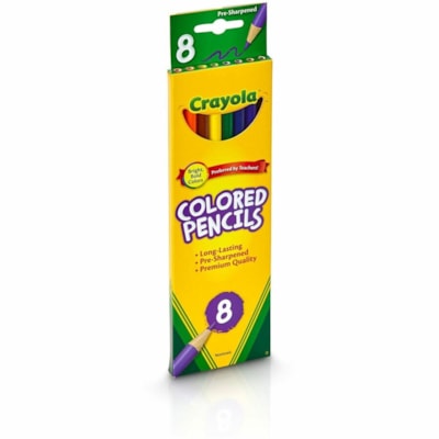 Crayola Presharpened Colored Pencils - 3.3 mm (0.13") Assorted Lead - Wood Barrel - 8 / Set  