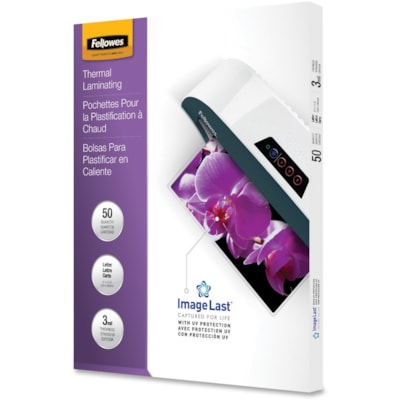 Fellowes ImageLast Thermal Laminating Pouches - Sheet Size Supported: Letter 9" (228.60 mm) Width x 11.50" (292.10 mm) Length - Laminating Pouch/Sheet Size: 9" (228.60 mm) Width x 11.50" (292.10 mm) Length x 3 mil (0.08 mm) Thickness - Type G - Glossy - for Document - Durable, UV Resistant, Fade Res LETTER 9" X 11 1/2" 50/PK DIRECTIONAL ARROWS