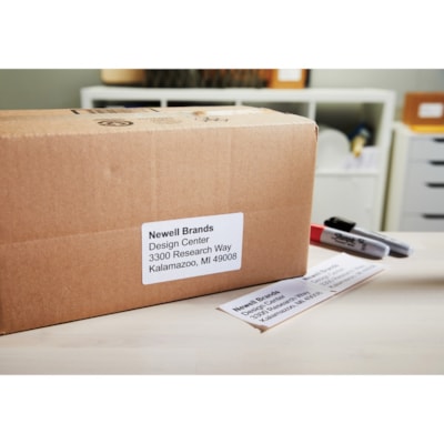 Dymo LabelWriter Large Shipping Labels - 2 5/16" (58.67 mm) Width x 4" (101.60 mm) Length - Rectangle - Direct Thermal - White - 300 / Roll - 300 / Roll 2-5/16" X 4"  300 PER ROLL DYMO