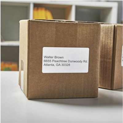 Dymo LW Shipping Labels - 2 1/8" (53.98 mm) Width x 4" (101.60 mm) Length - Rectangle - White - 220 / Roll LABELWRITER 2 1/8 X 4 220 LABELS ON 1 ROLL(EACH)
