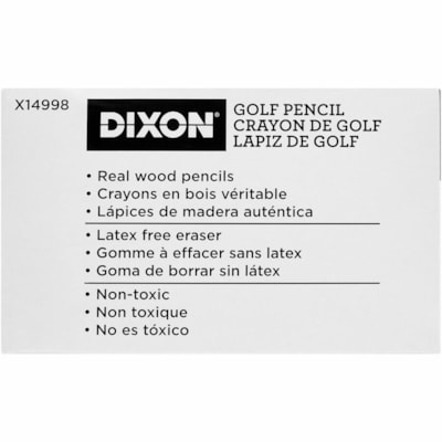 Dixon Pre-sharpened Wood Golf Pencils - #2 - Yellow Wood Barrel - 144 / Box  