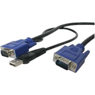 StarTech.com StarTech.com 2-in-1 - Video / USB cable - 4 pin USB Type A, HD-15 (M) - HD-15 (M) - 3.05 m - 10ft KVM Cable - USB KVM Cable - KVM Switch Cable - VGA KVM Cable t Connector - Male Left Gender  - VGA Right Connect