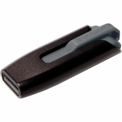 Microban 64GB Store 'n' Go V3 USB 3.2 Gen 1 Flash Drive - Gray - 64 GB - USB 3.2 (Gen 1) Type A - 80 MB/s Read Speed - 25 MB/s Write Speed - Gray - Lifetime Warranty - 1 Each BLACK & GRAY 