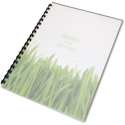GBC Binding Presentation Covers - For Letter 8 1/2" (215.90 mm) x 11" (279.40 mm) Sheet - Frost - Polypropylene - 25 / Pack SIZE 8 1/2 X 11" 100% RECYCLED POLY BINDING COVER