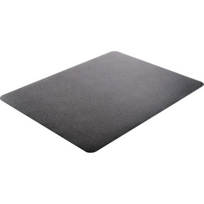 Deflecto Black EconoMat for Hard Floors - Hard Floor, Office, Carpeted Floor, Breakroom - 60" (1524 mm) Length x 46" (1168.40 mm) Width - Rectangular - Vinyl - Black - 1 Each 46"X60" RECTANGULAR BLACK- NON-STUDDED