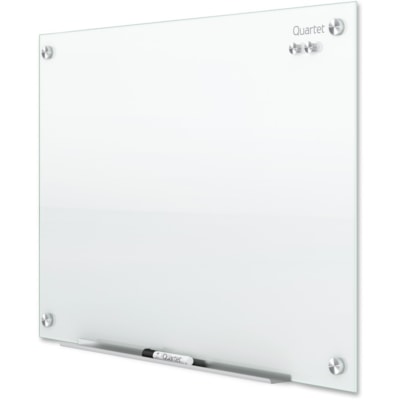 Quartet - Tableau effaçable à sec Infinity - largeur de 36 po (914,40 mm) x hauteur de 24 po (609,60 mm) - Surface Blanc En verre trempé - Frame Blanc - Horizontale/Verticale - Magnétique - 1 chaque BLANC INFINITY QUARTET 