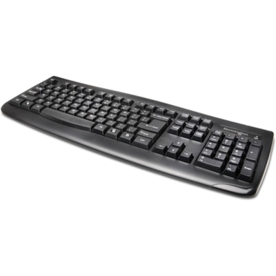 Kensington Pro Fit Wireless Keyboard - Black - Wireless Connectivity - RF - USB Interface - QWERTY Layout - Computer - Membrane Keyswitch - Black  