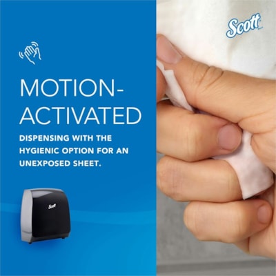 Scott - Distributeur de serviettes électrique Pro - Dispenser Noir Sans contact - hauteur de 16,44 po (417,58 mm) x largeur de 12,70 po (322,58 mm) x profondeur de 9,18 po (233,17 mm) - Sans contact - 1 chaque  