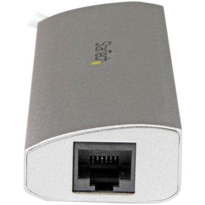 StarTech.com 3-Port USB Hub with Ethernet, USB-A Ports, Gigabit Ethernet/GbE, USB 5Gbps, Bus-Powered, Portable Laptop USB 3.0 Hub - Bus-powered USB 3.2 Gen 1 (5Gbps) expansion hub - USB-A to 3-port USB-A hub - NIC adapter for wired Ethernet to a laptop / desktop - Supports WoL, Jumbo Frames and V-LA  PERP 