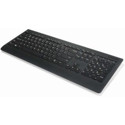 Lenovo Professional Wireless Keyboard - Wireless Connectivity - RF - USB Interface - Multimedia Hot Key(s) - English (US) - Plunger/Rubber Dome Keyswitch - Black  WRLS 