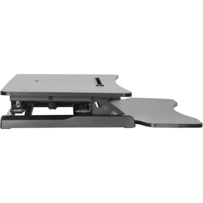 Amer Mounts Sit-Stand Integrated Desk Workstation - 33.07 lb (15000 g) Load Capacity - 19.70" (500.38 mm) Height x 24.20" (614.68 mm) Width - Desktop - Chipboard, Steel, Plastic - Black Stand Desk Computer Riser. Con vert any desk to a v