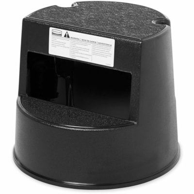 Tabouret Rubbermaid Commercial - 2 Marche - 350 lb (158757,33 g) Capacité de Charge - 16 po (406,40 mm) x 13,50 po (342,90 mm) - Noir PLASTIQUE ROBUSTE ROULETTES ET BAGUE ANTIDÉRAPANTE