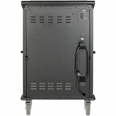 Tripp Lite series CSC42AC 42-Device AC Charging Station Cart, Black - 3 Shelf - Steel, Wood - 26" (661.42 mm) Width x 28.8" (732.54 mm) Depth x 43.1" (1093.47 mm) Height - Steel Frame - Black - For 42 Devices  AC Mobile Charging Cart - Lap tops and Chromebooks