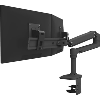 Ergotron Mounting Arm for Monitor - Matte Black - 2 Display(s) Supported - 25" Screen Support - 22.05 lb (10000 g) Load Capacity - 75 x 75, 100 x 100 RM  MATTE BLACK 