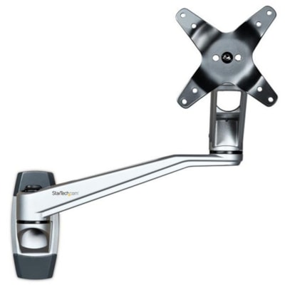 StarTech.com Wall Mount Monitor Arm, Articulating/Adjustable Ergonomic VESA Monitor Arm (20" Long), Display up to 34" (30.9lb/14kg) - VESA 75x75/100x100mm articulating wall mount monitor arm for a single display up to 34 inch (30.9lb/14kg) - Tilt/swivel/360 rotating screen - Arm reaches 20.5in and f  MNT 