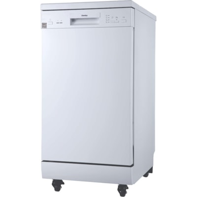 Danby 18" Portable Dishwasher - 18" (457.20 mm) - Portable - 8 Place Settings - 13.20 L Capacity - 4 Programmes - 52 dB - White  