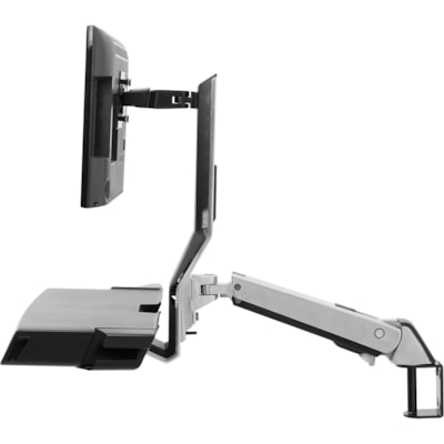 Ergotron StyleView Mounting Arm for Keyboard, Monitor, Bar Code Scanner, Mouse, Wrist Rest - Polished Aluminum - 1 Display(s) Supported - 24" Screen Support - 32 lb (14514.96 g) Load Capacity - 75 x 75, 100 x 100 - Aluminum, Plastic ksurface & Pan (polished alumi num)