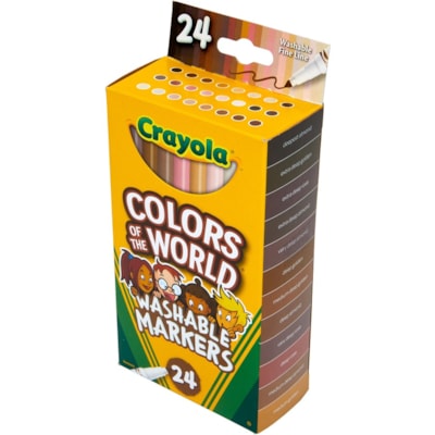 Crayola Ultra-Clean Art Marker - Wide, Fine Marker Point - Assorted Ink - Assorted Barrel - 24 / Pack BROAD LINE MARKER 