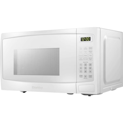 Danby 1.1 cuft White Microwave - 31.15 L Capacity - Microwave - 10 Power Levels - 1 kW Microwave Power - 12.40" (314.96 mm) Turntable - 120 V AC - 15 A Fuse - Countertop - White 1000 WATTS 10 POWER LEVELS 6 CONVENIENT AUTO COOK OPTIONS