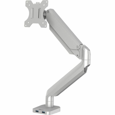 Fellowes Platinum Mounting Arm for Monitor - Silver - 1 Display(s) Supported - 27" Screen Support - 20 lb (9071.85 g) Load Capacity - 1 Each SILVER - DESK MOUNT 