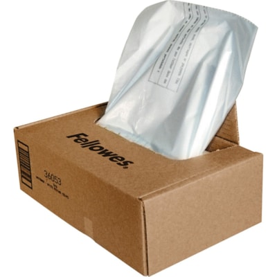 Fellowes Waste Bags for 99Ms, 90S , 99Ci, HS-440 and AutoMax(tm) 130C and 200C Shredders - 34.07 L - 30" (762 mm) Height x 29" (736.60 mm) Width x 14" (355.60 mm) Depth - Plastic - Clear - 100 / Carton FOR PERSONAL POWERSHRED 