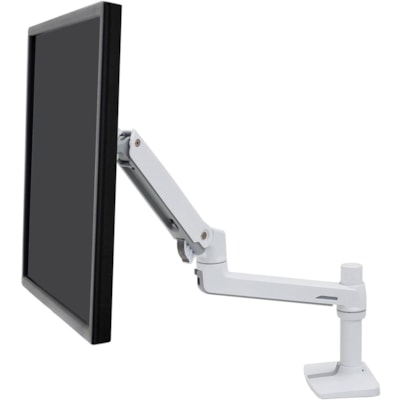 Ergotron Desk Mount for LCD Monitor - White - Height Adjustable - 1 Display(s) Supported - 34" Screen Support - 25 lb (11339.81 g) Load Capacity - 75 x 75, 100 x 100 - Aluminum LOW PROFILE  BWT 