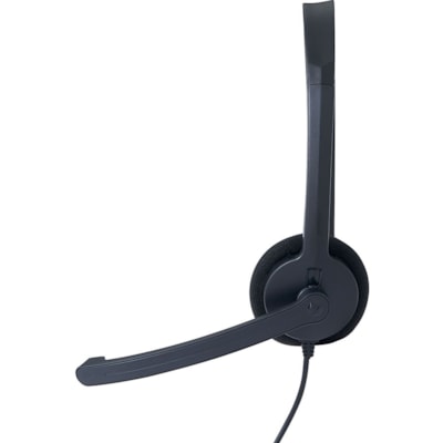 Verbatim Mono Headset with Microphone and In-Line Remote - Mono - Mini-phone (3.5mm) - Wired - 32 Ohm - 20 Hz to 20 kHz - Over-the-head - Monaural - Circumaural - 5.2 ft (1.60 m) Cable - Omni-directional Microphone WIRED W/IN-LINE REMOTE 3.5MM AUDIO JACK