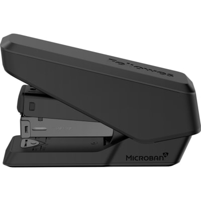 Fellowes LX840 Half Strip EasyPress Stapler - Black - Holds Upto 105 Staple - Half Strip - Black - 1 Each HALF STRIP  EFFORTLESS STAPLER 25 SHEET CAPACITY  BLACK