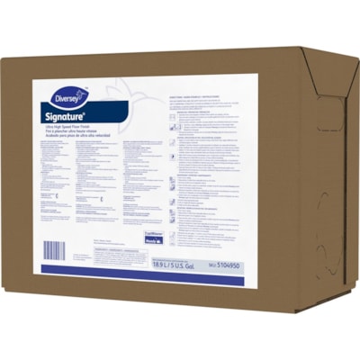 Diversey Signature UHS Floor Finish - 18.93 L - Ammonia Scent - Durable - White - 1 Box  
