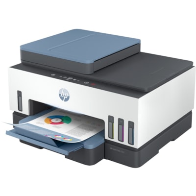 HP - Imprimante multifonction à jet d'encre 7602 Filaires et Sans fil Smart Tank - Couleur - Copieur/Télécopieur/Imprimante/Scanner - 4800 x 1200 dpi Impression - Automatique Recto/Verso - jusqu'à 6000 Pages mensuelles - Couleur Scanner à Plat Scanner - 1200 dpi Scanner   