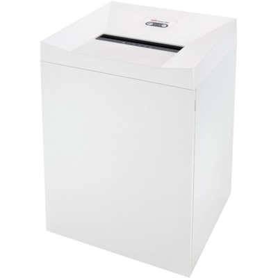 HSM TAA-compliant Cross-cut Shredder - Cross Cut - 7 Per Pass - for shredding Paper - 0" (0.79 mm) x 0.2" (4.76 mm) Shred Size - P-6 - 5.20 in/s (132.08 mm/s) - 10.5" (266.70 mm) Throat - 5 Minute Run Time - 30 Minute Cool Down Time - 93.50 L Wastebin Capacity - 670 W - White 5-7 SHEET CROSS-CUT SHREDDER 20 GALLON CAPACITY