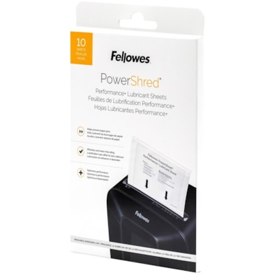 Fellowes Powershred Performance+ Lubricant Sheets - Dust Retention - White WHITE LUBRICANT SHEETS 