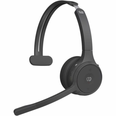 Cisco 720 Headset - Google Assistant, Siri - Stereo - USB Type A - Bluetooth - 213.3 ft - 32 Ohm - 20 Hz to 20 kHz - On-ear - Binaural - Ear-cup - MEMS Technology Microphone - Carbon Black DWRLS 