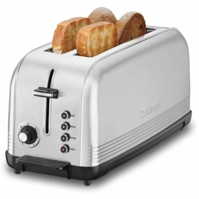 Cuisinart CPT-2500C Toaster - 1500 W - Toast, Bagel, Reheat, Defrost - Silver, Stainless Steel  