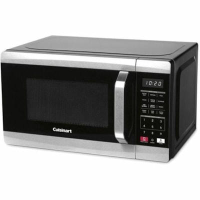 Cuisinart Compact Microwave Oven - 19.82 L Capacity - Microwave - 11 Power Levels - 700 W Microwave Power - FuseStainless Steel - Silver, Black BLACK WITH SILVER ACCENT 700 WATTS AND 11 POWER LEVEL