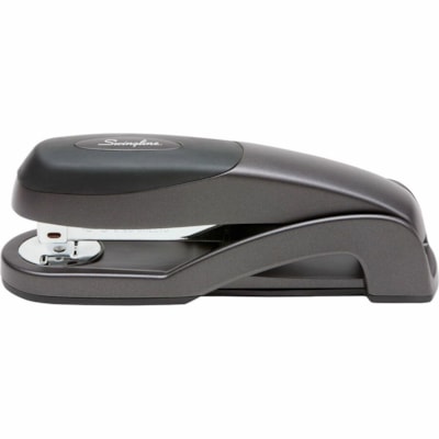 Trodat Optima Desk Stapler - Staples Upto 25 Sheet of 20lb Paper - Holds Upto 210 Staple - Full Strip - Staple Size: 1/4" (6.35 mm) - 1 Each - Graphite Black - Metal FULL-STRIP BLK STPL 25 SHT CAP OF PAPER GEL COMFORT GRIP