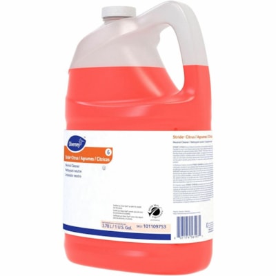 Diversey Care Stride Citrus Neutral Cleaner - For Floor, Hard Surface - Concentrate - Liquid - 128 fl oz (4 quart) - Citrus Scent - pH Neutral, Non Alkaline, Film-free, Easy to Use, Low Foaming, Kosher, Versatile, Rinse-free - Orange Bottle - 4 / Carton  