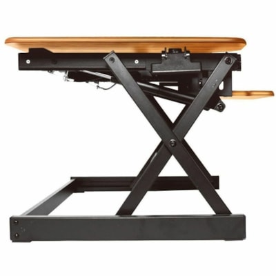 Rocelco 40"W-20"H Desk Riser-Double Monitor arm-Anti fatigue Mat ouble monitor arm-Anti fatigue  mat