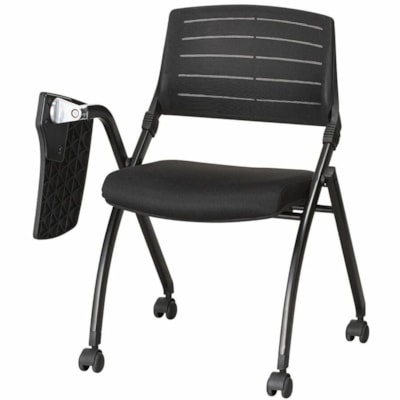 TygerClaw Low-Back Classroom Chair, Black - Plastic Seat Material - Black Back Color - Fabric Back Material - Black Frame Color - Low Back - Black hair 