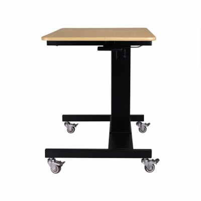 Rocelco Mobile Standing Desk - 20 lb (9.07 kg) Capacity - Height Adjustable - 28" (711.20 mm) Table Top Width x 20" (508 mm) Table Top Depth - 30.7" (779.78 mm) Height x 8" (203.20 mm) Width x 23" (584.20 mm) Depth - Classroom, Home, School, Laptop, Monitor, Book - Wood Grain Top Material 8"W 