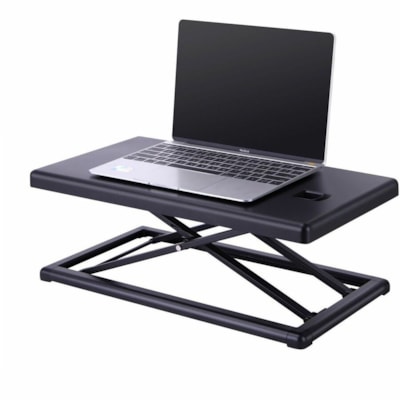 Élévateur de bureau multiusage Hauteur réglable Rocelco - 11 lb (4989,52 g) Capacité de charge - 15 po (381 mm) Hauteur x 19 po (482,60 mm) Largeur x 10 po (254 mm) Profondeur - Bureau - Noir - Pour Voyage, Hôtel, Chambre de résidence, Ordinateur Portable, Souris, Salle d r 