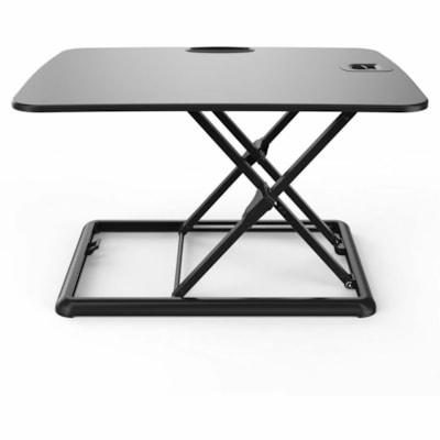 TygerClaw TYDS13027BLK Height Adjustable Standing Desk - Desk - Aluminum, Polyester - Black - For Workstation, Monitor, Notebook - Sit-stand, Locking Mechanism, Durable, Lightweight anding Desk 