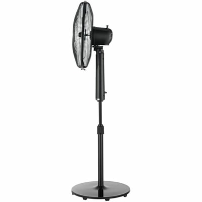 Ecohouzng Pedestal Fan - 3 Speed - Remote, Carrying Handle, Adjustable Height, Timer, Oscillating, Breeze Mode - 51.10" (1297.94 mm) Height x 17.30" (439.42 mm) Width x 17.30" (439.42 mm) Depth - Plastic - Black an with Remote 