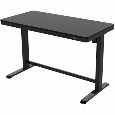 Realspace Electric 48" Height-Adjustable Standing Desk, Black - Modern Style - 1 Drawers - 2 Legs - 100 lb (45.36 kg) Capacity - Height Adjustable - 48" (1219.20 mm) Table Top Width x 23.6" (599.44 mm) Table Top Depth - 47.6" (1209.04 mm) Height - Business, Office - Assembly Required - Black, Metall  