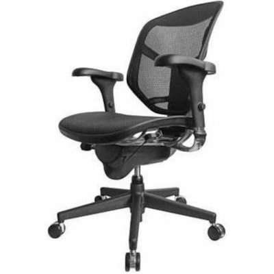 WorkPro PRO Quantum 9000 Series Ergonomic Mesh Mid-Back Chair - Black Seat Color - Mesh Seat Material - Black Back Color - Mesh Back Material - Black Frame Color - Steel Frame Material - Mid Back - 5-star Base - Black - Armrest - 1 Each QUANTUM 9000 SERIES 