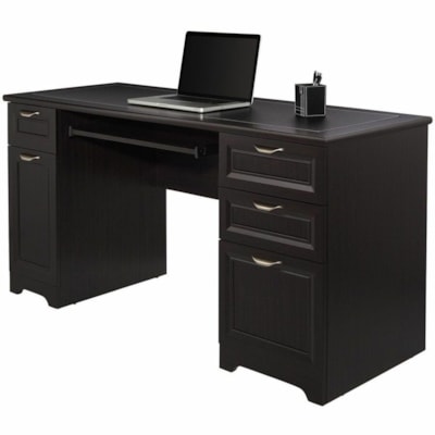 Grand & Toy Magellan 59" Manager's Desk, Espresso - Transitional Style - 5 Drawers - 58.7" (1490.98 mm) Table Top Width x 23.2" (589.28 mm) Table Top Depth - 30" (762 mm) Height - Home Office, Computer, Home - Assembly Required - Paper Laminate, Espresso - Laminate, Metal - 1 Each MANAGER'S DESK ESPRESSO 