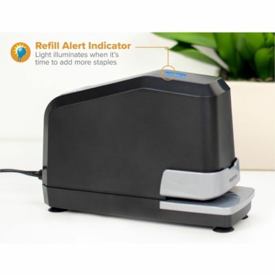 Bostitch Impulse 25 Electric Stapler - Staples Upto 25 Sheet - Holds Upto 210 Staple - Full Strip - Staple Size: 1/4" (6.35 mm) - 0.50" (12.70 mm) Throat Depth - 1 Each - Black - Rubber, Plastic ELECTRIC STAPLER  25 SHEETS BLACK