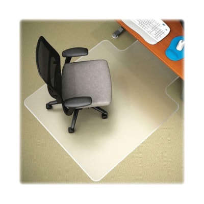 Deflecto - DuraMat pour tapis - Sol moquetté - longueur de tapis 48 po (1219,20 mm) x largeur de tapis 36 po (914,40 mm) - longueur de lèvre 12 po (304,80 mm) x largeur de lèvre 20 po (508 mm) - Vinyle - clair - 1 chaque POUR TAPIS À POILS COURTS VINYLE TRANSPARENT