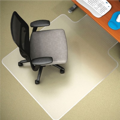 Deflecto - DuraMat pour tapis - Sol moquetté - longueur de tapis 60 po (1524 mm) x largeur de tapis 46 po (1168,40 mm) - Vinyle - clair - 1 chaque POUR TAPIS À POILS COURTS VINYLE TRANSPARENT